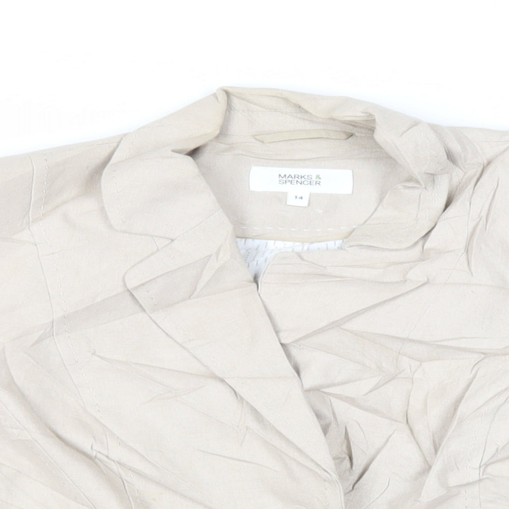 Womens UK Size 14 Marks and Spencer Beige Jacket