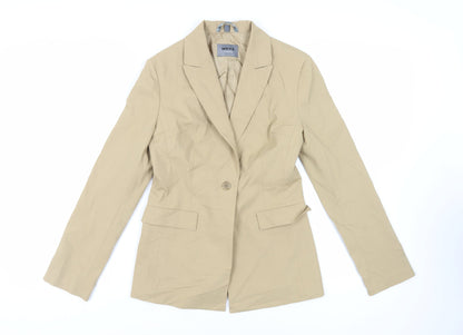 Mexx Womens Beige Jacket Blazer Size 6 Button