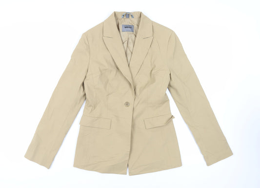 Mexx Womens Beige Jacket Blazer Size 6 Button
