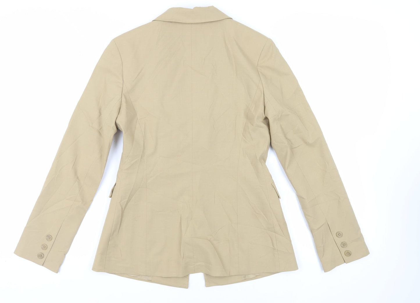 Mexx Womens Beige Jacket Blazer Size 6 Button