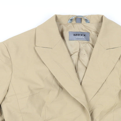 Mexx Womens Beige Jacket Blazer Size 6 Button