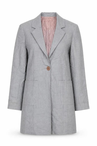 Morgan de Toi Womens Grey Overcoat Coat Size M Button