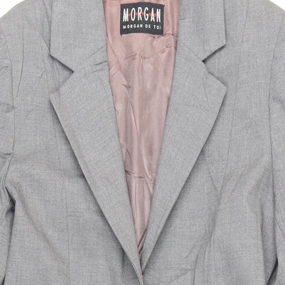 Morgan de Toi Womens Grey Overcoat Coat Size M Button
