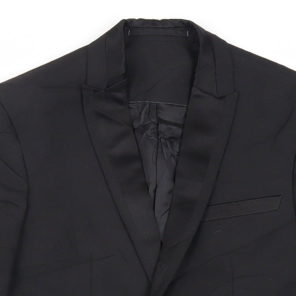 Mens UK Size 36 Marks and Spencer Regular Black Suit Tuxedo