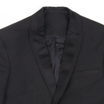 Mens UK Size 36 Marks and Spencer Regular Black Suit Tuxedo