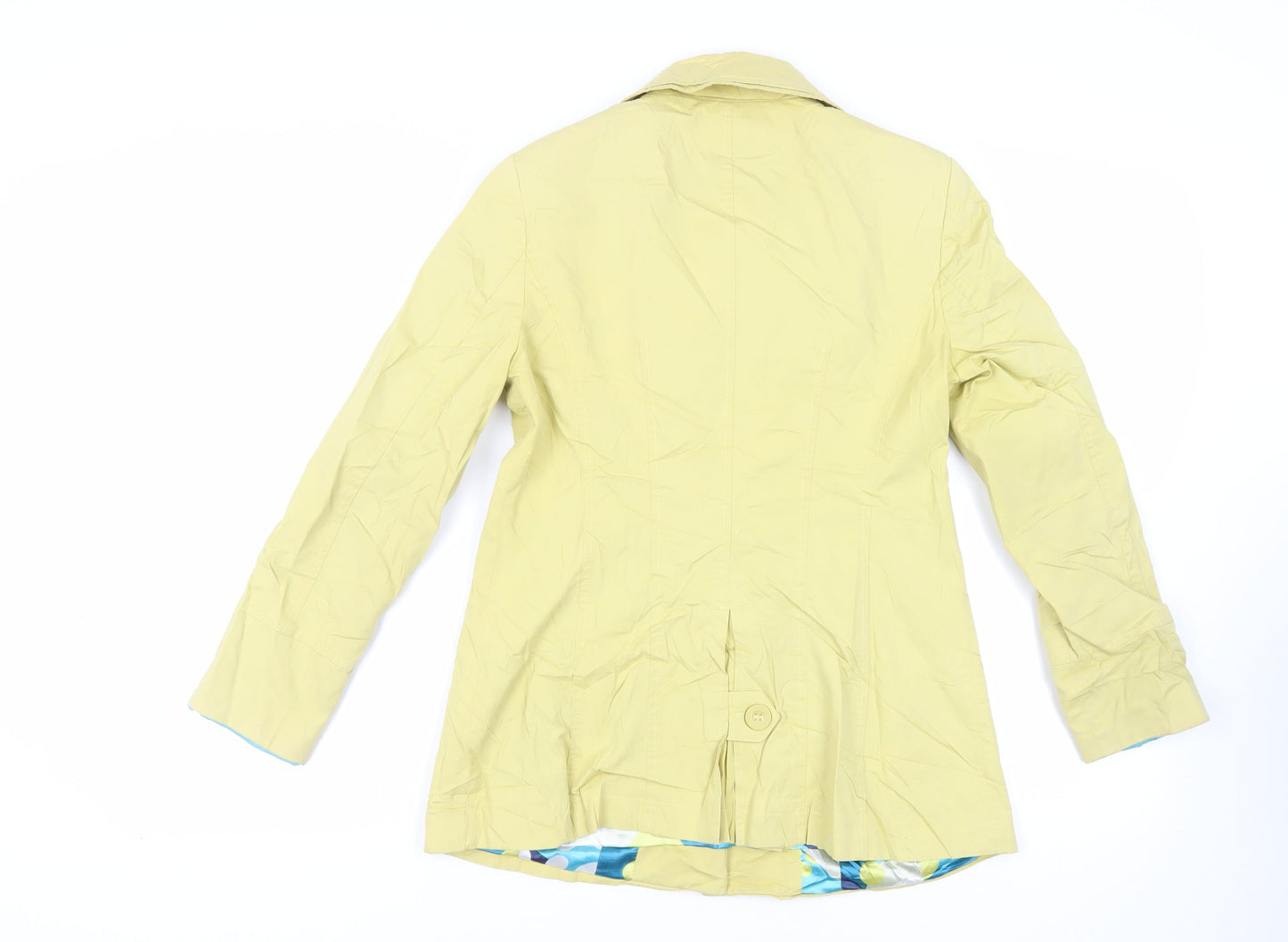 Womens UK Size 10 Per Una Yellow Overcoat