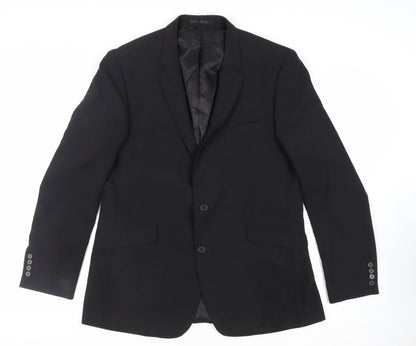 Mens UK Size 44 Tom English Regular Black Suit Jacket