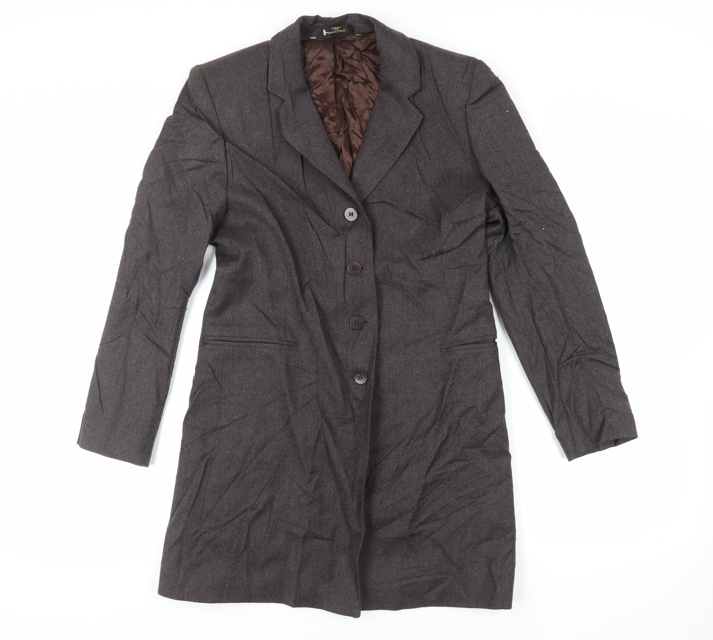 Womens UK Size 10 Marks and Spencer Grey Overcoat