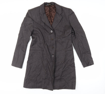 Womens UK Size 10 Marks and Spencer Grey Overcoat