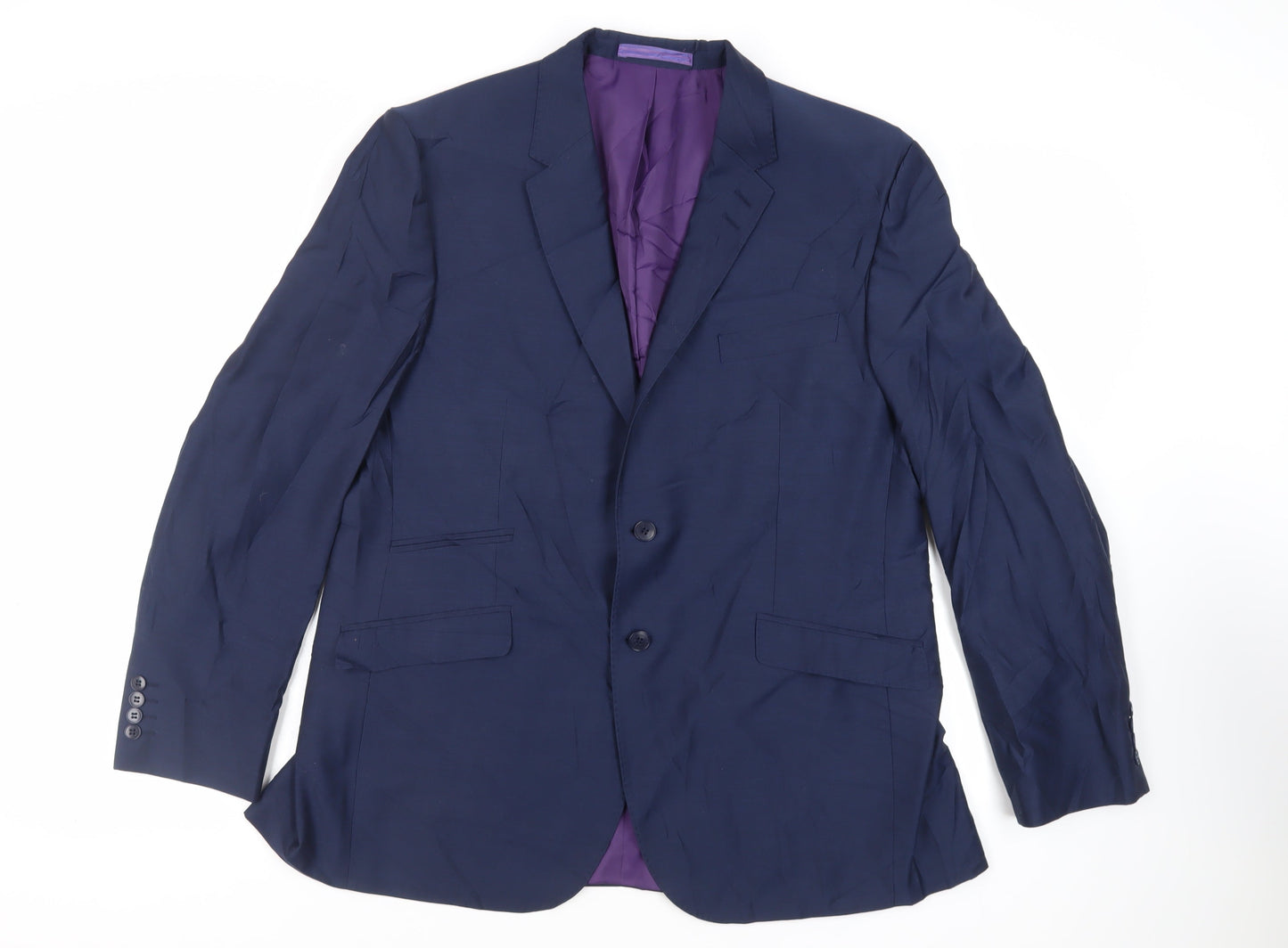 Mens UK Size 44 Marks and Spencer Regular Blue Suit Jacket