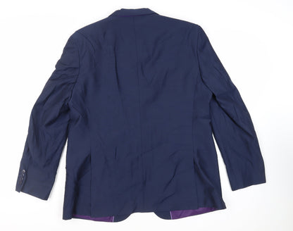Mens UK Size 44 Marks and Spencer Regular Blue Suit Jacket