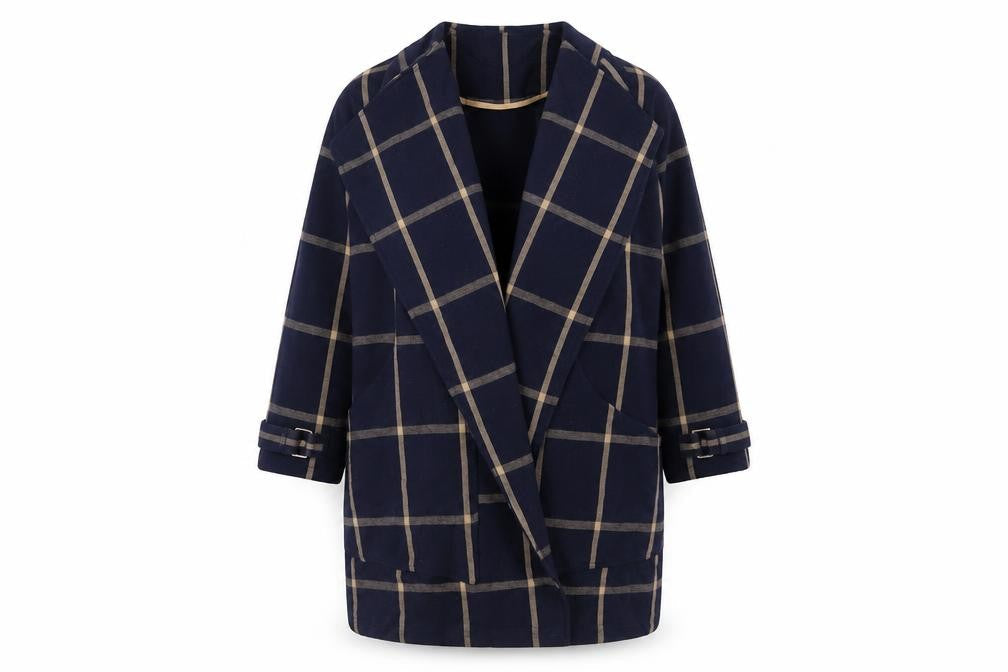 Womens UK Size 8 River Island Blue Overcoat