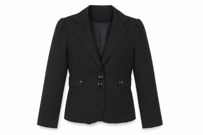 Yen London Womens Black Striped Jacket Blazer Size 12 Button