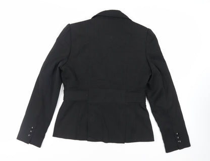 Yen London Womens Black Striped Jacket Blazer Size 12 Button