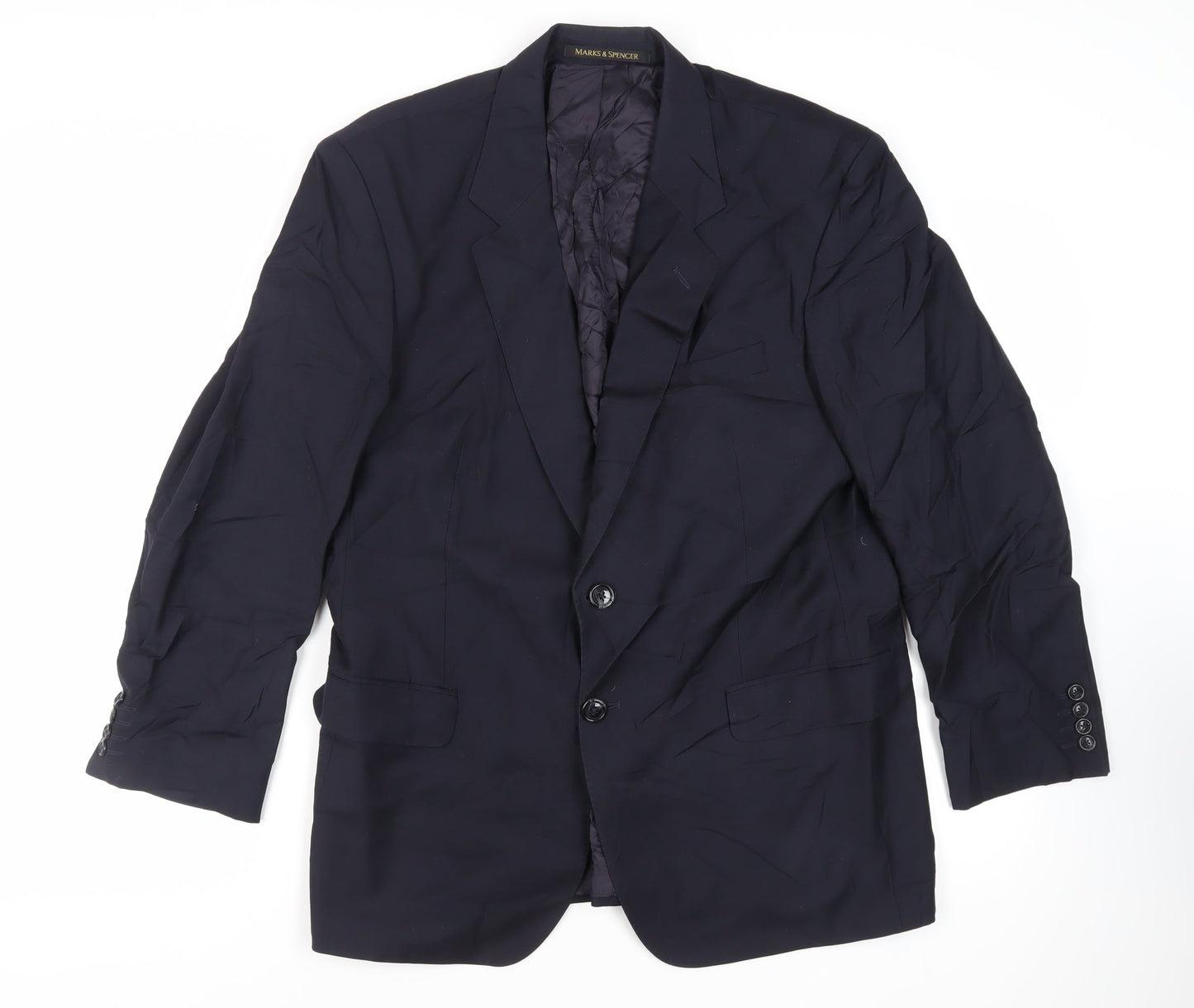 Mens UK Size 42 Marks and Spencer Regular Blue Suit Jacket