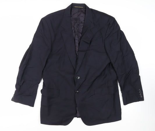 Mens UK Size 42 Marks and Spencer Regular Blue Suit Jacket