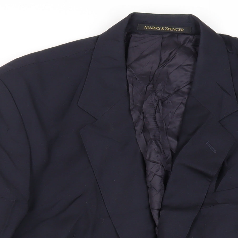 Mens UK Size 42 Marks and Spencer Regular Blue Suit Jacket