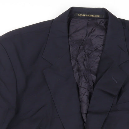 Mens UK Size 42 Marks and Spencer Regular Blue Suit Jacket