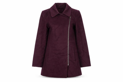 Womens UK Size 8 Debenhams Purple Overcoat