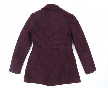 Womens UK Size 8 Debenhams Purple Overcoat