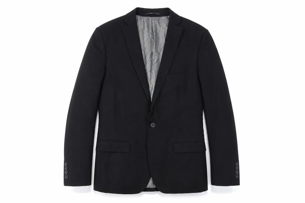 Mens UK Size 38 Topman Regular Black Suit Jacket