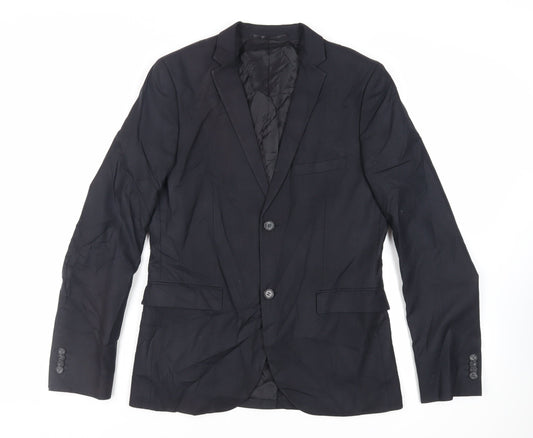 Mens UK Size 40 Topman Regular Black Suit Jacket