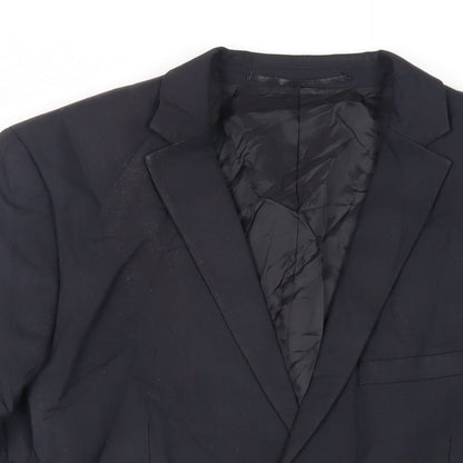Mens UK Size 40 Topman Regular Black Suit Jacket
