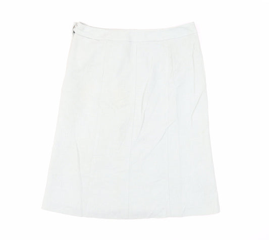 NEXT Womens Green Polyester A-Line Skirt Size 12 Zip