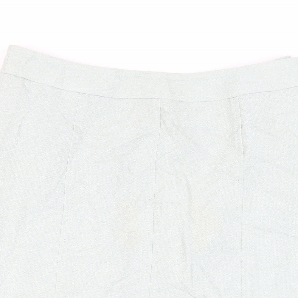 NEXT Womens Green Polyester A-Line Skirt Size 12 Zip