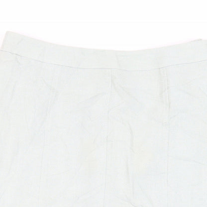 NEXT Womens Green Polyester A-Line Skirt Size 12 Zip