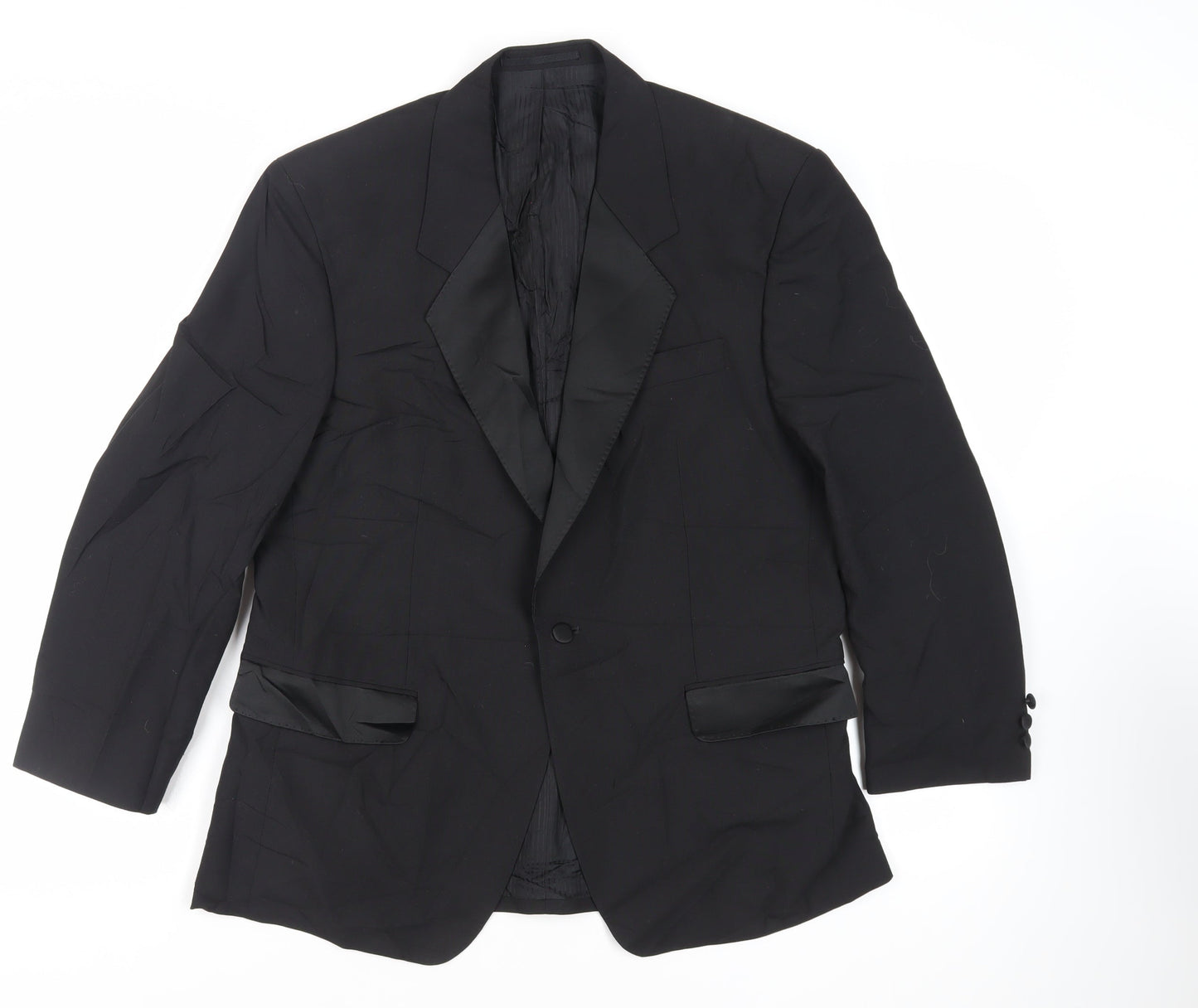 Mens UK Size 40 Varteks Regular Black Suit Tuxedo