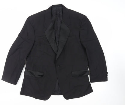 Mens UK Size 40 Varteks Regular Black Suit Tuxedo