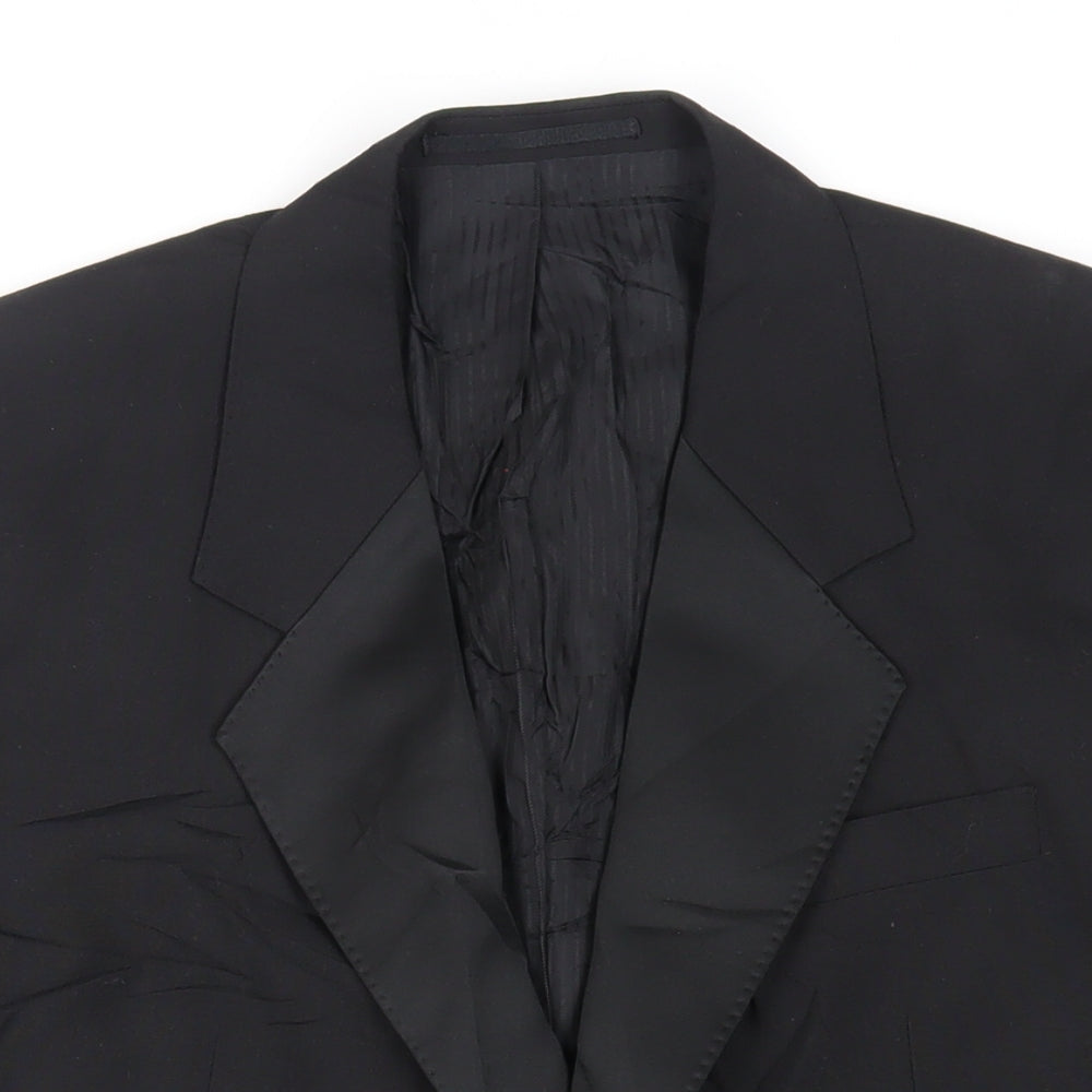 Mens UK Size 40 Varteks Regular Black Suit Tuxedo
