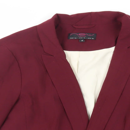 Womens UK Size 14 New Look Purple Jacket Blazer