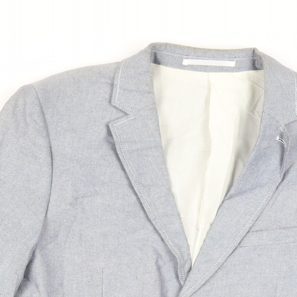 Mens UK Size 36 Topman Regular Blue Suit Jacket