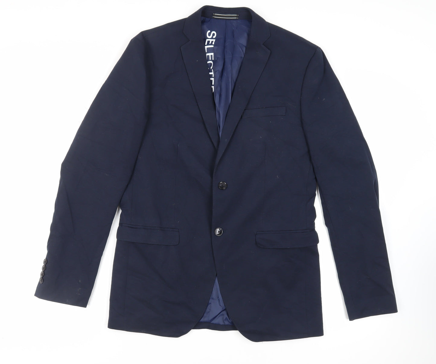 Mens UK Size 38 Selected Homme Regular Blue Suit Jacket