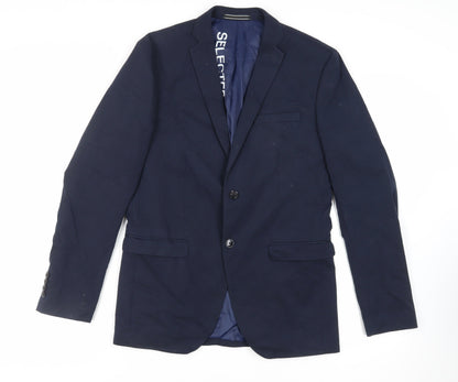 Mens UK Size 38 Selected Homme Regular Blue Suit Jacket