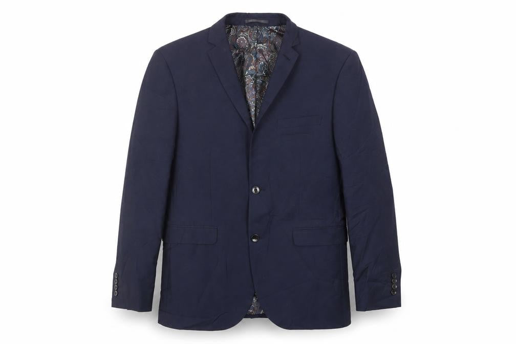 Next Mens Blue Polyester Jacket Suit Jacket Size 40 Regular