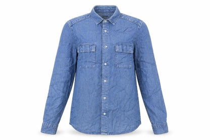 Womens UK Size S ASOS Blue Basic Button-Up