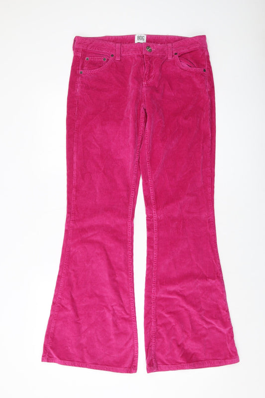 BDG Womens Pink Cotton Trousers Size 29 in L32 in Regular Button