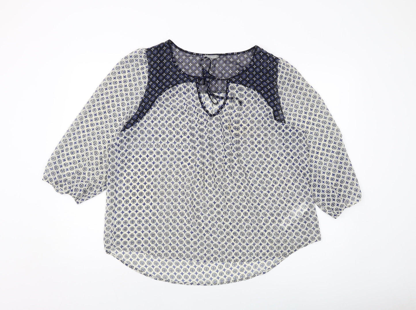 Womens UK Size 16 Marks and Spencer Blue Basic Blouse