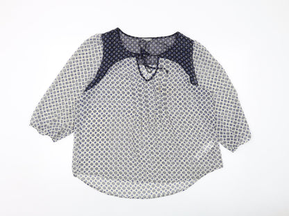 Womens UK Size 16 Marks and Spencer Blue Basic Blouse