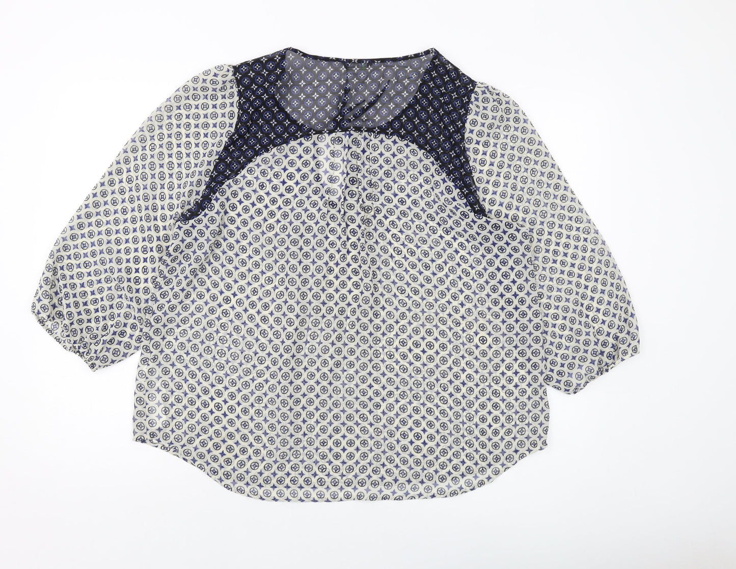 Womens UK Size 16 Marks and Spencer Blue Basic Blouse