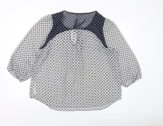 Womens UK Size 16 Marks and Spencer Blue Basic Blouse