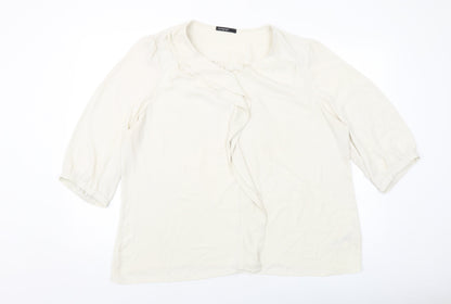 Autograph Womens Beige Polyester Basic Blouse Size 20 Round Neck