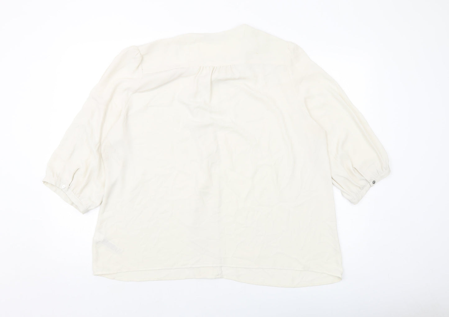 Autograph Womens Beige Polyester Basic Blouse Size 20 Round Neck