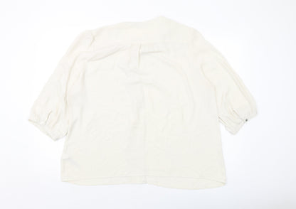 Autograph Womens Beige Polyester Basic Blouse Size 20 Round Neck