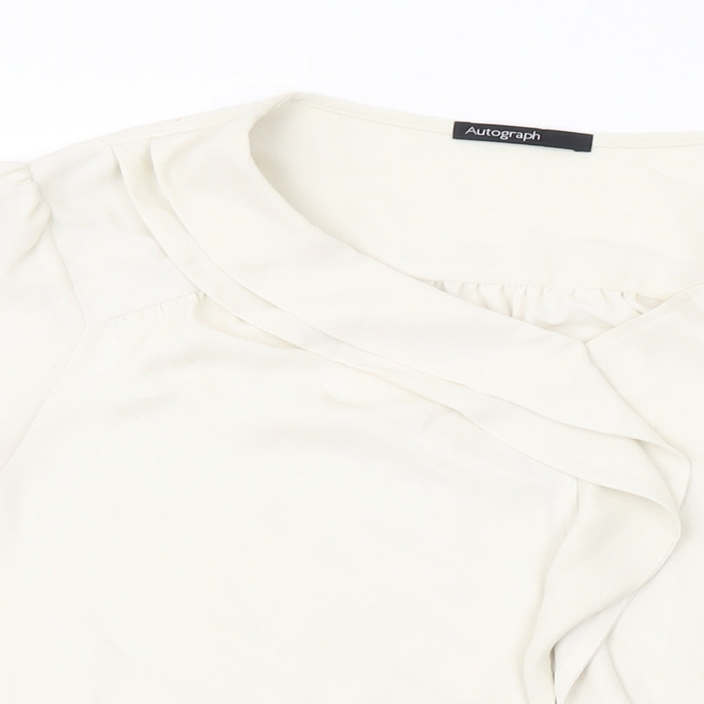 Autograph Womens Beige Polyester Basic Blouse Size 20 Round Neck