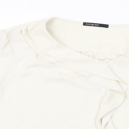 Autograph Womens Beige Polyester Basic Blouse Size 20 Round Neck