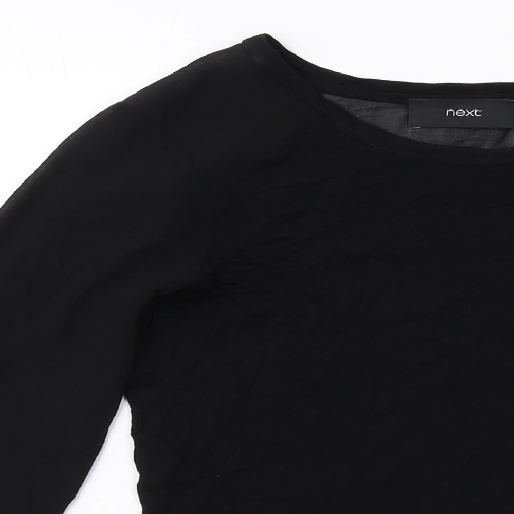 Womens UK Size 12 NEXT Black Basic Blouse